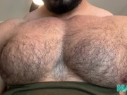 Muscle Hunk Chest Worship and Pec Bouncing