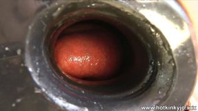 Kinky Jo's Belly Bulge: Deep Dildo Fucking in Abandoned Factory