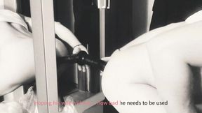 Mirror, Mirror on the Wall - Mounting my dildo on the Mirror and stuffing my ass with it.