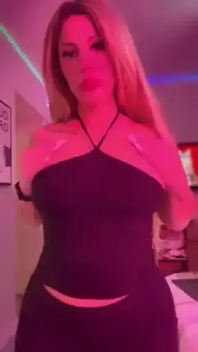 Pinching my massive tits for you
