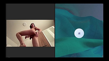 Having fun with a friend on a video call. Licking my feet, playing with my ass and cumming on my legs.