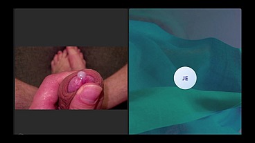 Having fun with a friend on a video call. Licking my feet, playing with my ass and cumming on my legs.