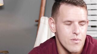 ADULT TIME - Frat Jock Shane Cook Disturbs Twinky Roommate Gabe Bradshaw's Study! ROUGH ANAL & CREAMPIE