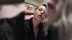 Dirty little cock&#x1F346;-slut mommy gets her nasty hole pounded in the bathroom.