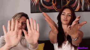 Beautiful Girls Hand Comparison - 4K MOV