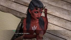 Curvy demon girl gets rough 3D creampie