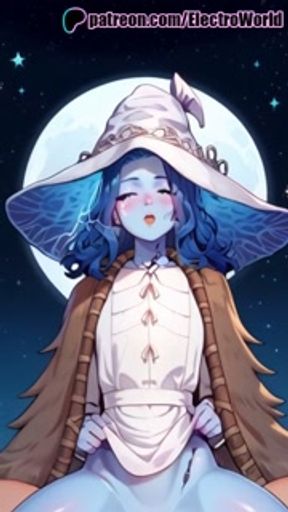 Ranni the Witch from Elden Ring bouncing on cock, xray animation!