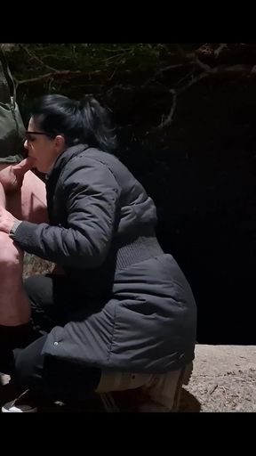 Amateur Outdoors Blowjob