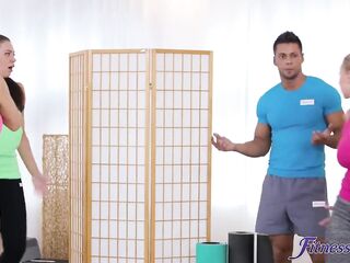 Fitness Rooms - with All the Large Boobs and Large Booties Bouncing Around, How Could Fitness Instructor Angelo Not Perv Out?