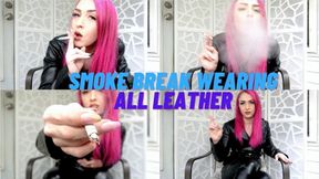 Smoke Break Wearing All Leather - WMV