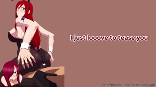 JOI Game - (Part 2) Fairy Tail Erza is ready for bed after a hot bath