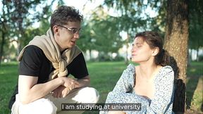 Amateur babe with tattoos shows off her pickup skills in a steamy 4K HD scene