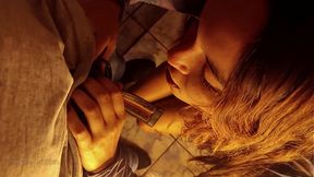 Delicious blowjob with golden shower and cumshot on the face