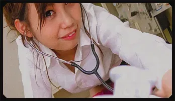 Wild and naughty nurse stroking cock for a thick cum