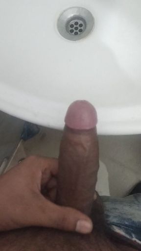 Masturbating at home in the sink