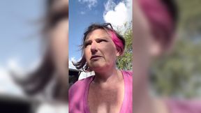 Pissing Outdoors Followed by Chatting with My Tits Out