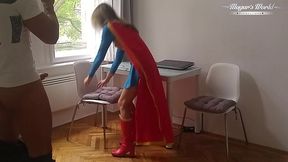 behind the scenes of small titted superwomen gina gerson has to save mugur