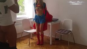 behind the scenes of small titted superwomen gina gerson has to save mugur