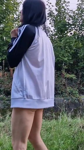 Risky Outdoor Nudity, Gaping Showing Cervix and Pissing
