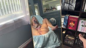 Blonde Nerdy Nympho Sucks BBC and Cums Hard