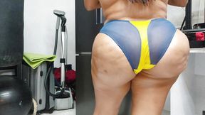 BBW Maid Steals the Show in the Kitchen