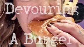 Devouring my fav burger