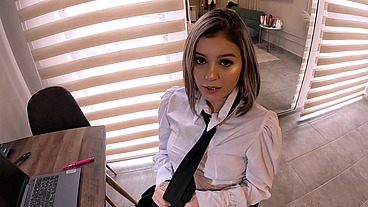 Doy clases de inglés a la chica universitaria latina más sucia Melanie Caceres de una manera más efectiva