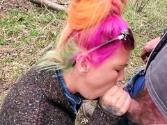 Public Blowjob by a Sexy MILF Who Swallows It All