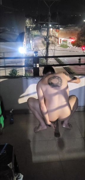 Drvnk Fucking My Ass in the Balcony