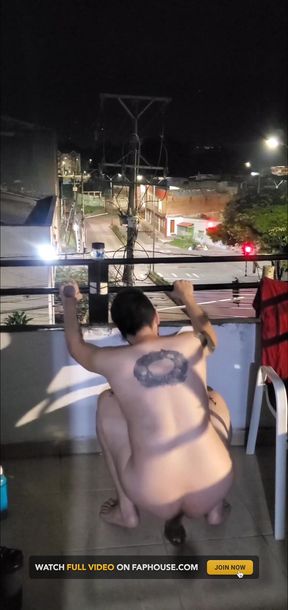 Drvnk Fucking My Ass in the Balcony