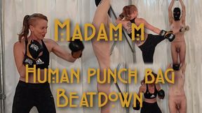 Human Punch Bag Beatdown, full-body sweaty workout