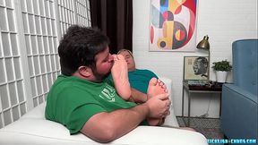 Chubby Nemo Helps His Master Matt Relax With Foot Worship