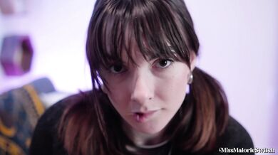 Bratty teacher’s pigtails yanked as she rides you raw