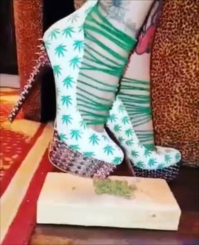 Weed heels and walking