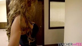 Tiny tit cutie gets ass fucked and receives huge facial