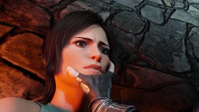 Tifa dominates Lara Croft in a steamy 3D hentai session
