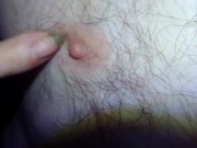 Using my long nails play with a nipple