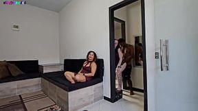 Stepmom and daughter chat, stepdad interrupts with unwanted advances