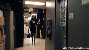 Asstastic bombshell Katt Garcia gets nailed with glory hole dick