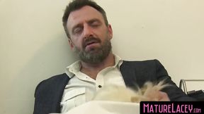 MatureLacey - Naughty&#x1F608; Granny Lacey Star Dogsplays and Swallows Cum