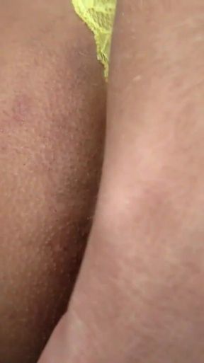 Brunette t-girl has a big dick