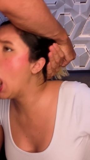 BIG COCK CUMS FOR THE SECOND TIME IN HER PREGNANT STEPSISTER'S MOUTH   Clip 1