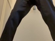 18センチデカマラ　スーツオナニー