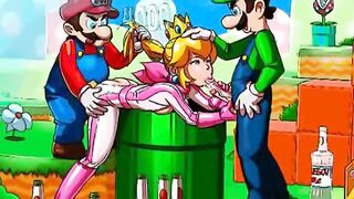 Princess Peach and Mario hentai