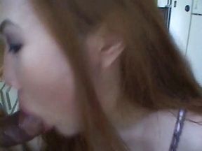 Foxy brunette craves big juicy black boner in her starved mouth for hot face cum