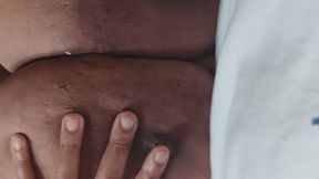 Reverse Tittyfuck M cup african black huge tits Denise