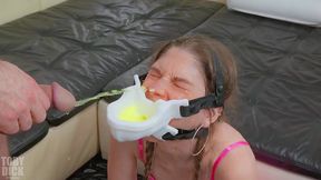 insane yellow piss for alice maze - toilet bowl gag! she s a guzzling anal slut who slurps every drop