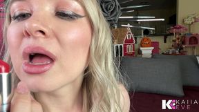 controlled by & covered in glossy red lips pov