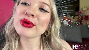 controlled by & covered in glossy red lips pov
