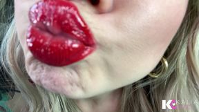 controlled by & covered in glossy red lips pov